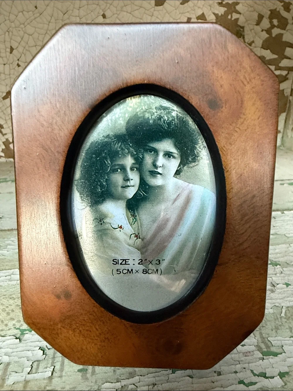 🌿Classic Wooden Looking Oval Photo Frame in Warm Brown